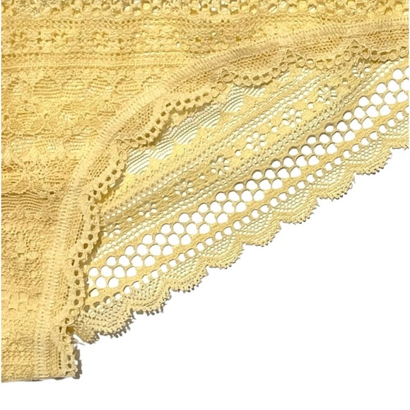 Victoria’s Secret Sunshine Yellow All Over Lace Low Rise Cheeky Panties Sz Small - Picture 10 of 14